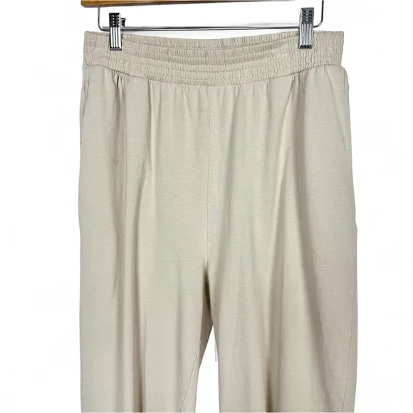 Women's Zara Cotton Jogger Pants Beige Size Medium - Picture 3 of 12
